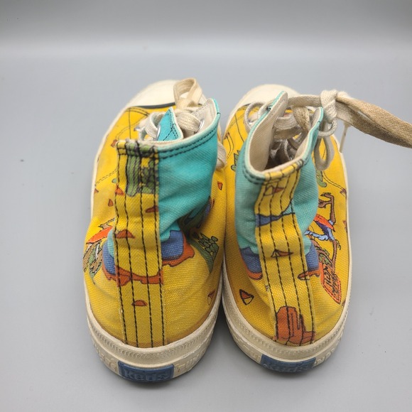 Vintage Keds Looney Tunes Wile E Coyote Road Runner High Top Sneakers W 9.5 - Picture 6 of 8